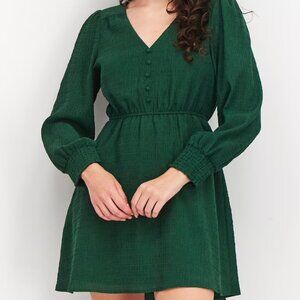 BB Dakota by Steve Madden "Cora" Long Sleeved Green Dress